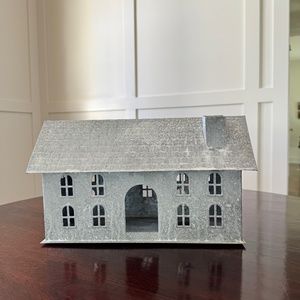 Anthropologie Terrain Wide House Christmas Village Concordville Zinc Tin